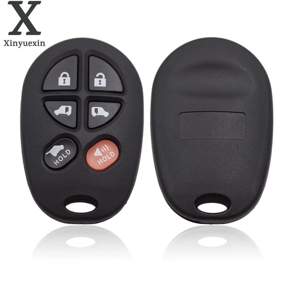 Xinyuexin 6 Buttons Replacement Remote Car Key Shell for Toyota Sienna 2004-2018 Keyless Entry Control Car Key Fob xinyuexin replacement remote car key shell cover case fit for toyota rav4 corolla keyless entry 2 buttons no logo