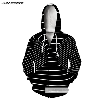 

Jumeast Artistic Black Vertigo Design Men/Women 3D Print Zipper Hoodie Classic Rotation Graph Long Sleeve Jacket Sport Pullover