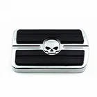 Chrome Skull Large Brake Pedal Pad For Harley CVO Heritage Softail Springer Ultra Limited FLHTK Street Glide FLHX Road King FLHR