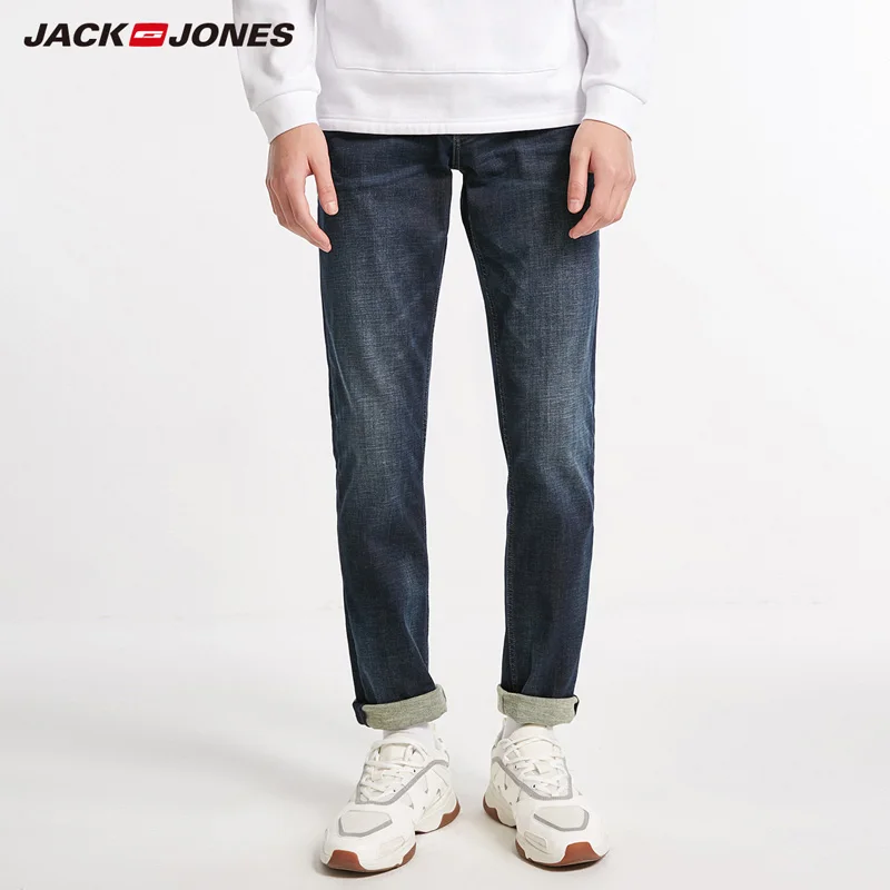 Jack Jones, новинка, Брендовые мужские джинсы, хлопок, одноцветные, прямые, повседневные джинсы, брюки, джинсовые штаны для мужчин | 218432520