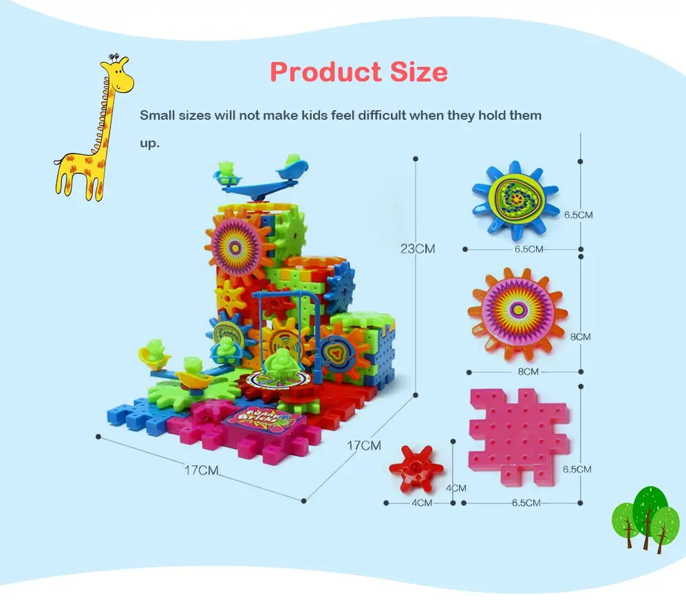 Changeable Model ABS Educational Dynamoelectric Building Block for Kids