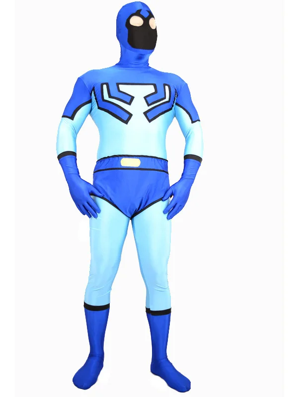 Blue Beetle Spandex Lycra Zentai Super Hero Costume for Halloween and