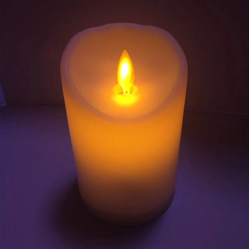 Realistic Plastic Flameless Candles,yellow Swing Electric Bougie Decoratif ,led Candle Light