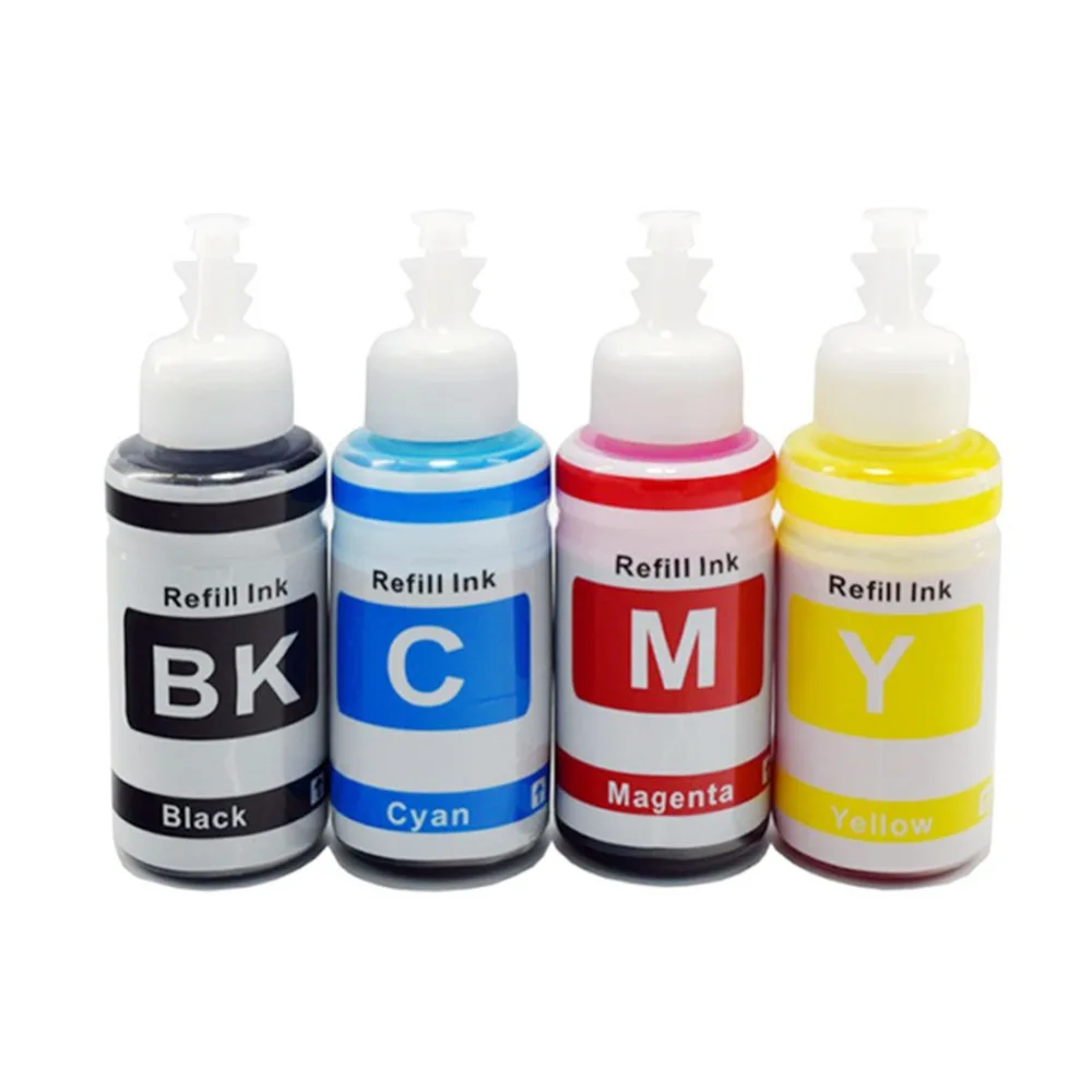 Koop 4 kleuren * 70 ml Fles Refill Inkt Kit Compatibel Inkt voor Printer Epson L100 L110 L132 L200 L210 L222 L300 L362 L366 L550 L555 L566