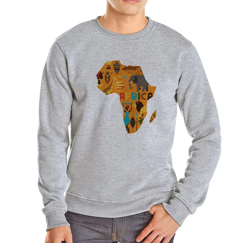 

Hot sale Africa map hoodies cool design map hoodie men good quality soft cotton sweatshirt hip hop streetwear mens outwear