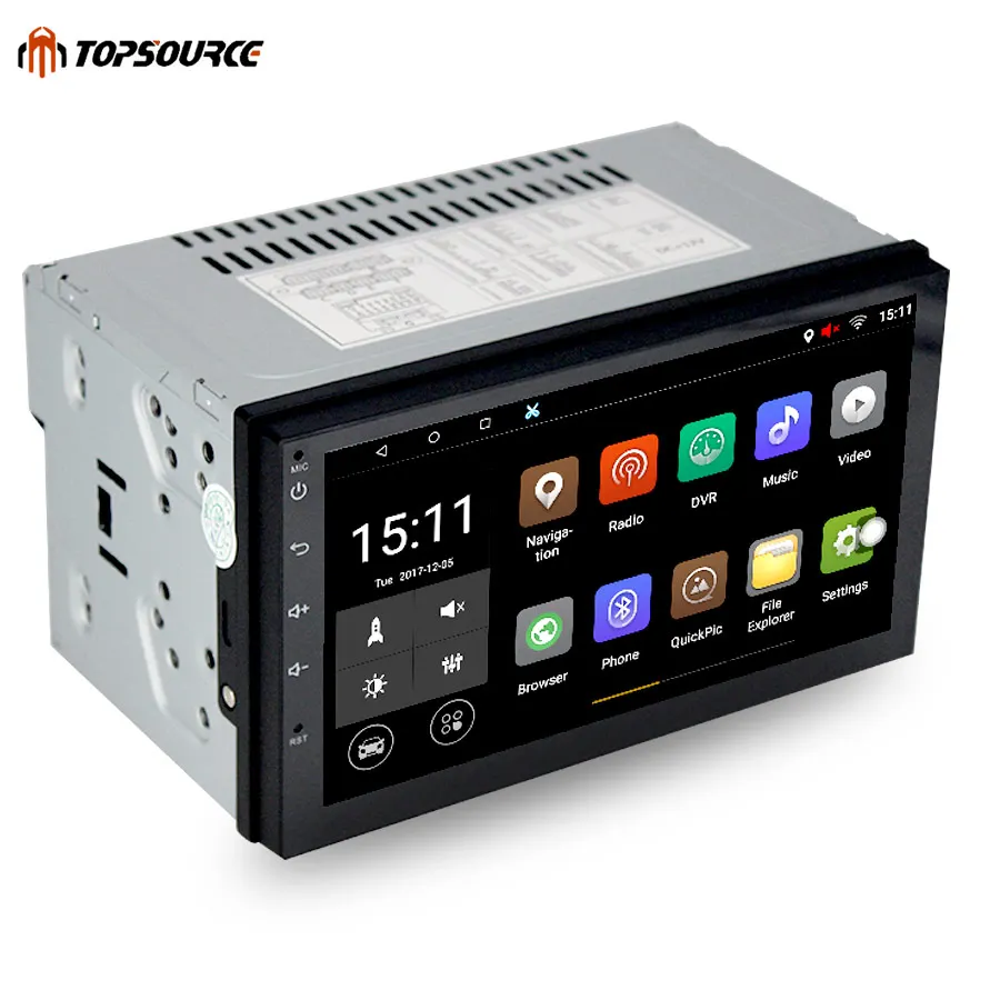 TOPSOURCE  7003 2 Din 7'' Car Radio Player Android 1G/16G  GPS Navigation Bluetooth  Car MP5 Player  Rear View Camera WiFi