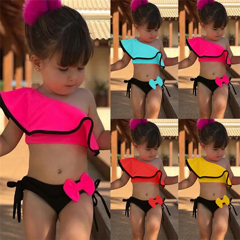 Loozykit/детский купальный костюм; купальный костюм из двух предметов для маленьких девочек; купальный костюм для подростков; пляжный костюм; De Bain Ado
