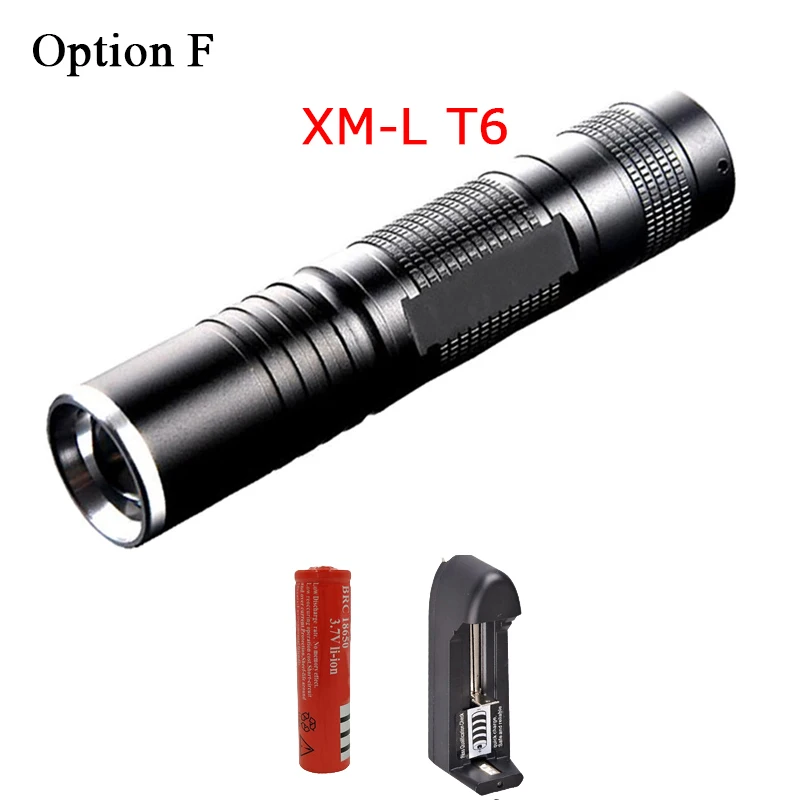 Litwod Z201515 CREE XHP70 8000lm высокое Мощность Фул тактический светодиодный фонарик Фонарь телескопический зум-объектив с Фонари Мощность 18650 батарея - Испускаемый цвет: Option F