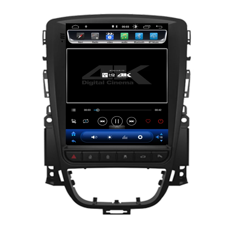 Perfect Android 8.1.0 vertical Car Multimedia tesla GPS NAVIGATION Radio player for Opel Astra J CD300 CD400 Vauxhall Holden 4