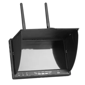 

7 inch 40CH 5.8G FPV Dual Receiver Monitor with DVR Function 40 Channels Auto Searching HDMI AV Receiver Rechargeable LCD