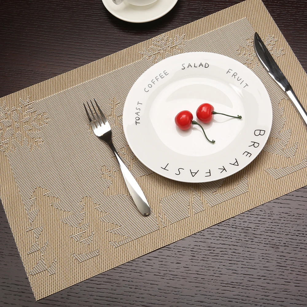 

Placemat Dining Tableware Pad Christmas Tree Snowflake PVC Table Mat Placemats Pads Bowl Coaster Kitchen Accessories 45*30cm