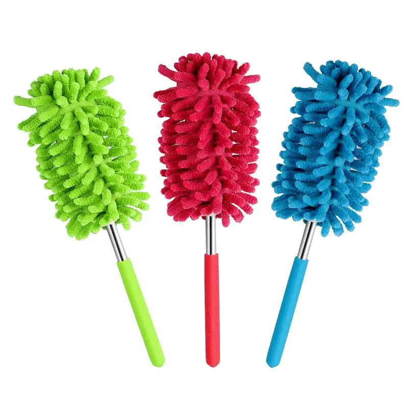 

BESTOMZ 3pcs Anti-Static brush Telescoping Microfiber Hand Dusting Brush with Extendable Pole for Car Kitchen House Cleaning