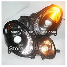 Для Mercedes-Benz W211 E63 светодиодный налобный фонарь 2002 до 05 черного типа