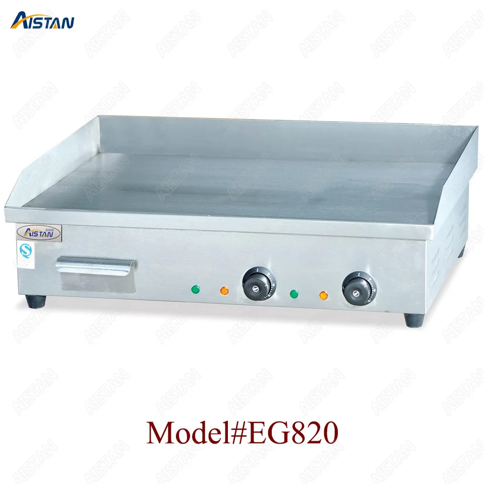 EG818 counter top desk top electric commercial grill griddle machine with grooved for kitchen equipment