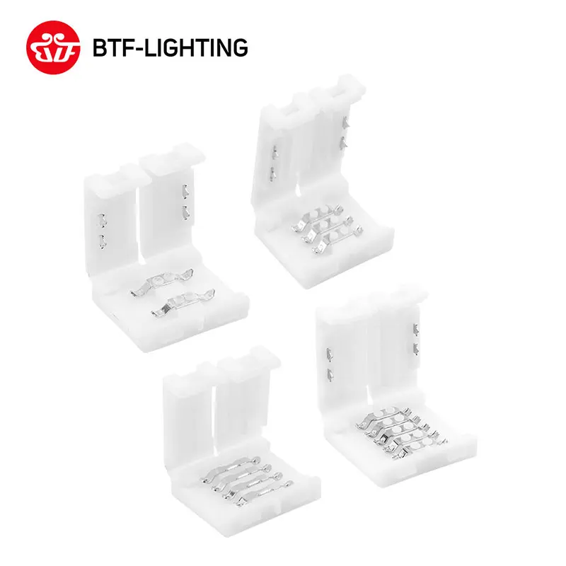 2pin/3pin/4pin/5pin угловой разъем 8 мм/10 мм/12 мм T/L/X PCB форма Solderless разъем для WS2812 WS2811 Pixel светодиодные ленты светильник - Испускаемый цвет: Connector