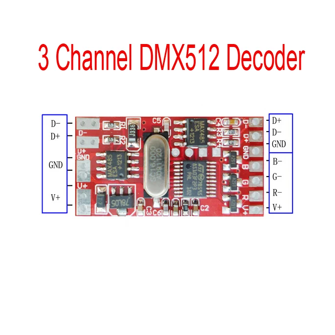 3 канальный DMX512 декодер 6A 144 Вт светодиодный DJ RGB модуль драйвера сценического