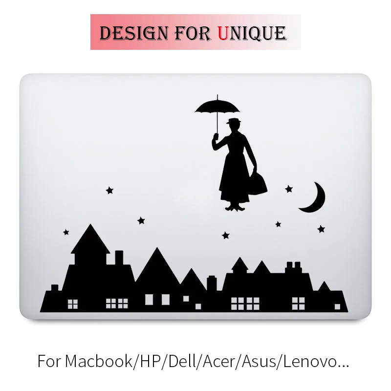 Mary Poppins Laptop Decal Notebook Sticker for Apple Macbook Pro Air Retina 11 12 13 15 inch Vinyl Mac Mi Surface Book Skin Mary Poppins Laptop Decal Notebook Sticker for Apple Macbook Pro Air Retina 11 12 13 15 inch Vinyl Mac Mi Surface Book Skin