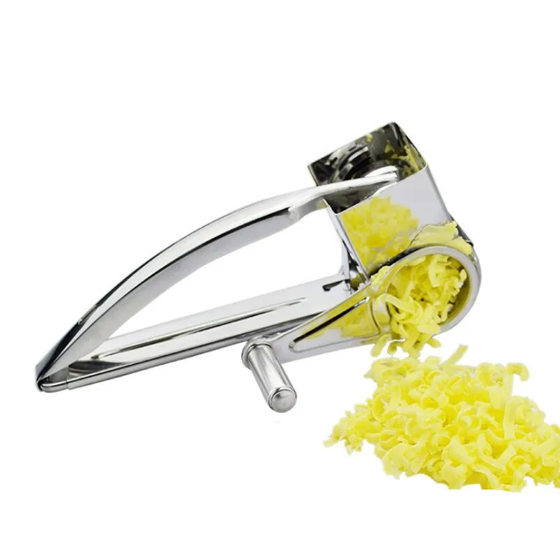 

Rotary Cheese Grater Stainless Steel Cheese Slicer Drum Hand Held Ginger Graters Cutter Shredder Kitchen Butter Cheese Tools