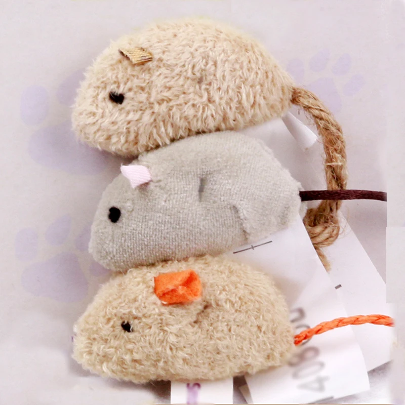 Cute Mouse Pet Dog Toy Plush Interactive Toys For Small Dogs Cats