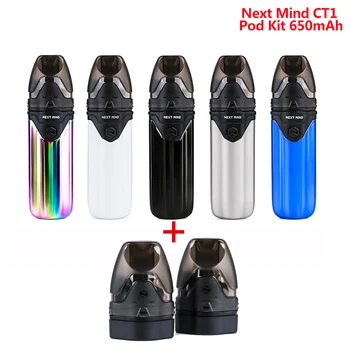

Newest kit Next Mind CT1 Pod System Kit 650mAh built-in battery 3.5ml capacity self-clean pod kit vs justfog minifit