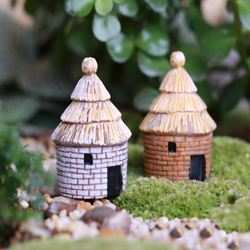 

1pc Retro House Building Cottage Room Small Statue Home Decoration Accessories Miniature Decor Craft Figurines