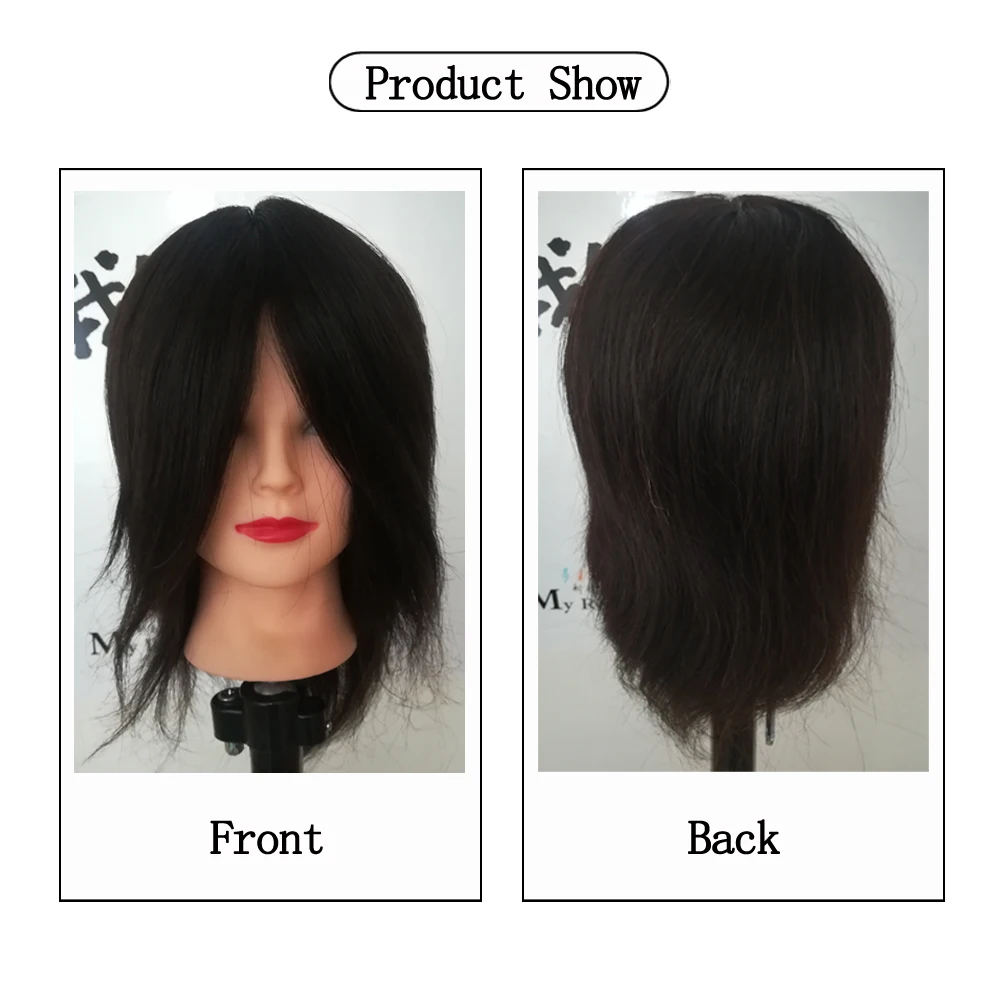 Mannequin Head With 12inch 100% Real Human Hair Cosmetology Hairdresser Training Head Manikin Perm Bleaching Dyeing Haircut Mannequin Head With 12inch 100% Real Human Hair Cosmetology Hairdresser Training Head Manikin Perm Bleaching Dyeing Haircut