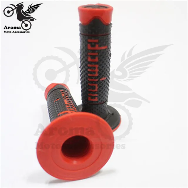 colorful universal 22MM motorbike handle bar grip parts racing moto handle grips rubber for honda suzuki yamaha KTM domino motocross accessories dirtbike hand grips pitbike part dirt pit bike grip motorcycle handlebar red