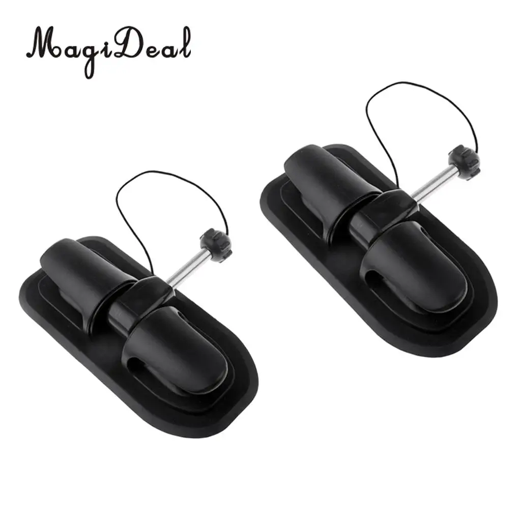 MagiDeal Strong Durable 2Pcs Inflatable Boat Oar Lock Patch Kayak Watercraft Replacement Part for Canoe Raft Dinghy Supply Black