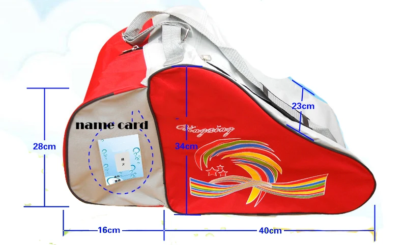 Большая емкость нейлоновая сумка для катания на коньках для детей и взрослых сумка для катания на коньках 56 см* см 34 см* 24 см