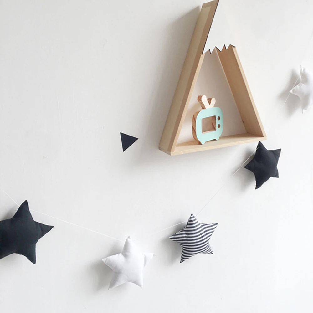 

Baby Room Decor Striped Star Baby Bumper Soft Cotton Hanging Wall Tent Decoration Bed Bumper Ins Style Newborn Baby Bed Bumper