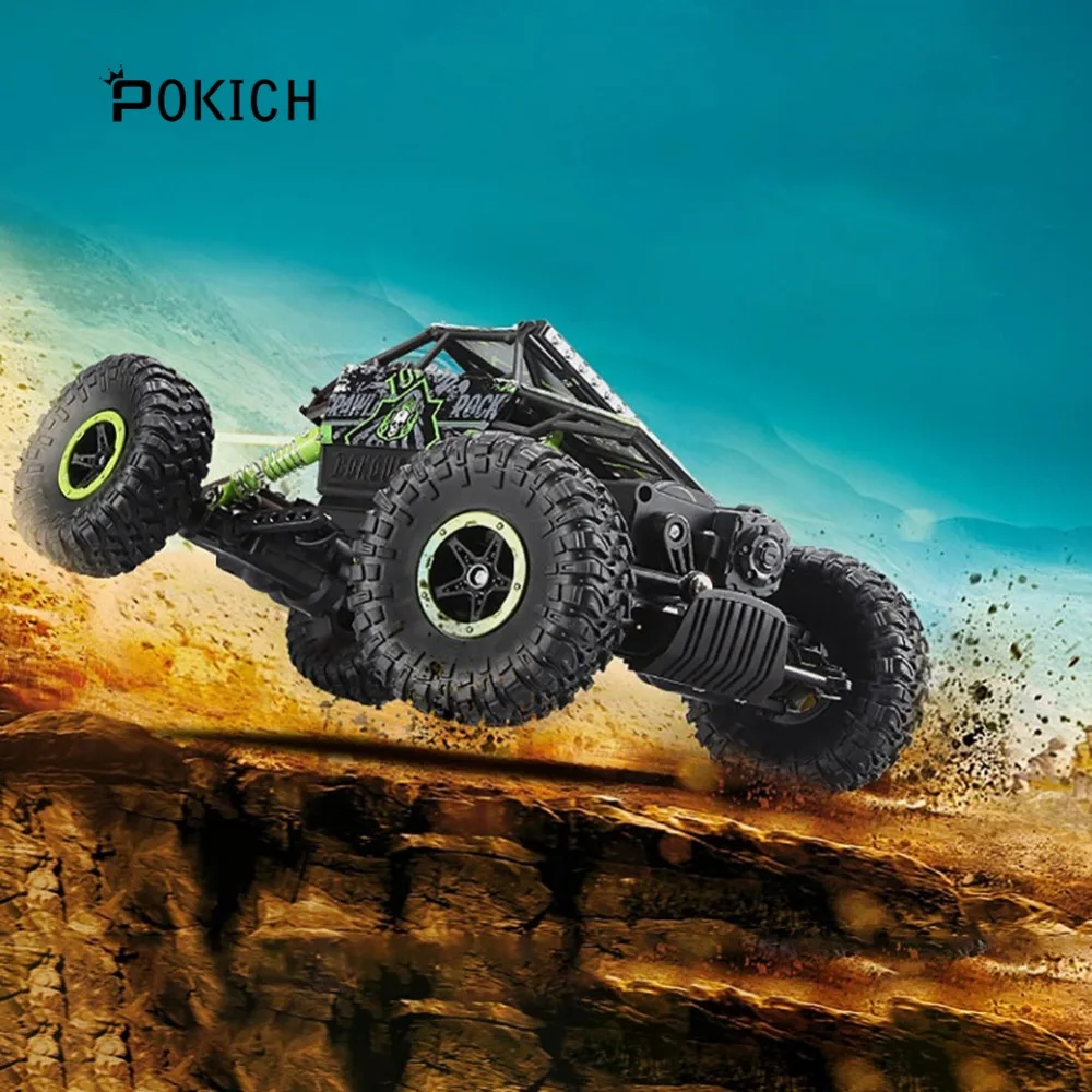 Pokich RC Car 4WD 2.4GHz Climbing Car 4x4 Double Motors Bigfoot Car Remote Control Off-Road Vehicle Model Toy