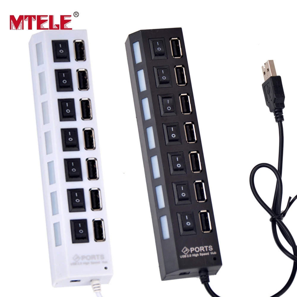 MTELE Высокое качество 7 USB розетки небольшой Разветвитель переключатель и батарейный блок с Usb портом для Светодиодный светильник Up Kit модель здания