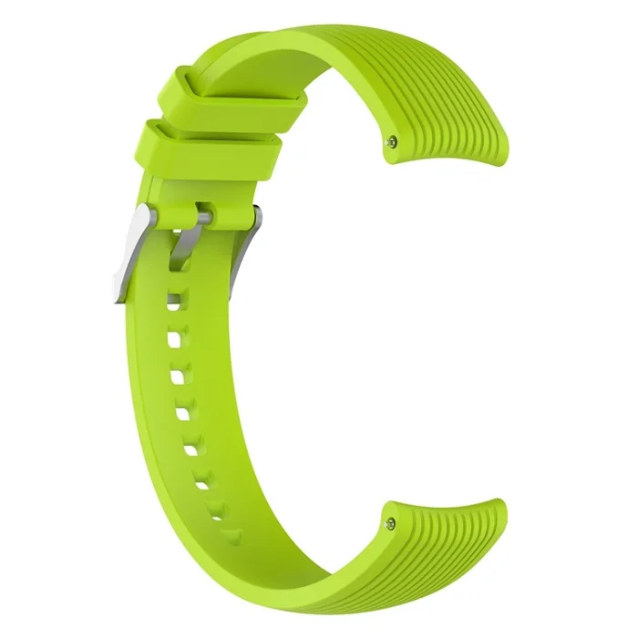 20 22 мм ремешок на широком ремешке для samsung galaxy watch active Smart Watch силиконовый ремешок на запястье браслет сменный ремешок - Цвет: Lime green 22mm