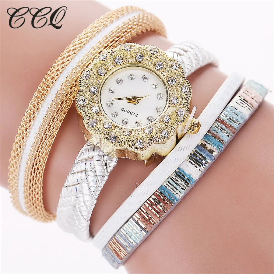 

2016 CCQ Fashion Creative Watches Casual Vintage Women Dress Wristwatch Luxury Brand Quartz Watch Relogio Feminino Gift C56