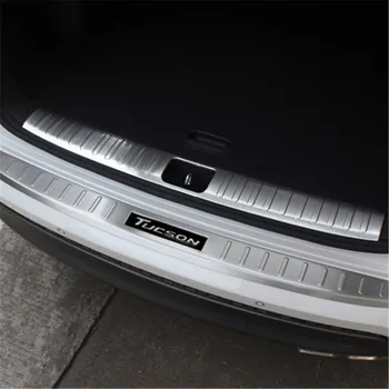 

Stainless steel Rear bumper Protector Sill Trunk Tread Plate Trim rear Guard board for Hyundai Tucson 2015 2016 2017 2018