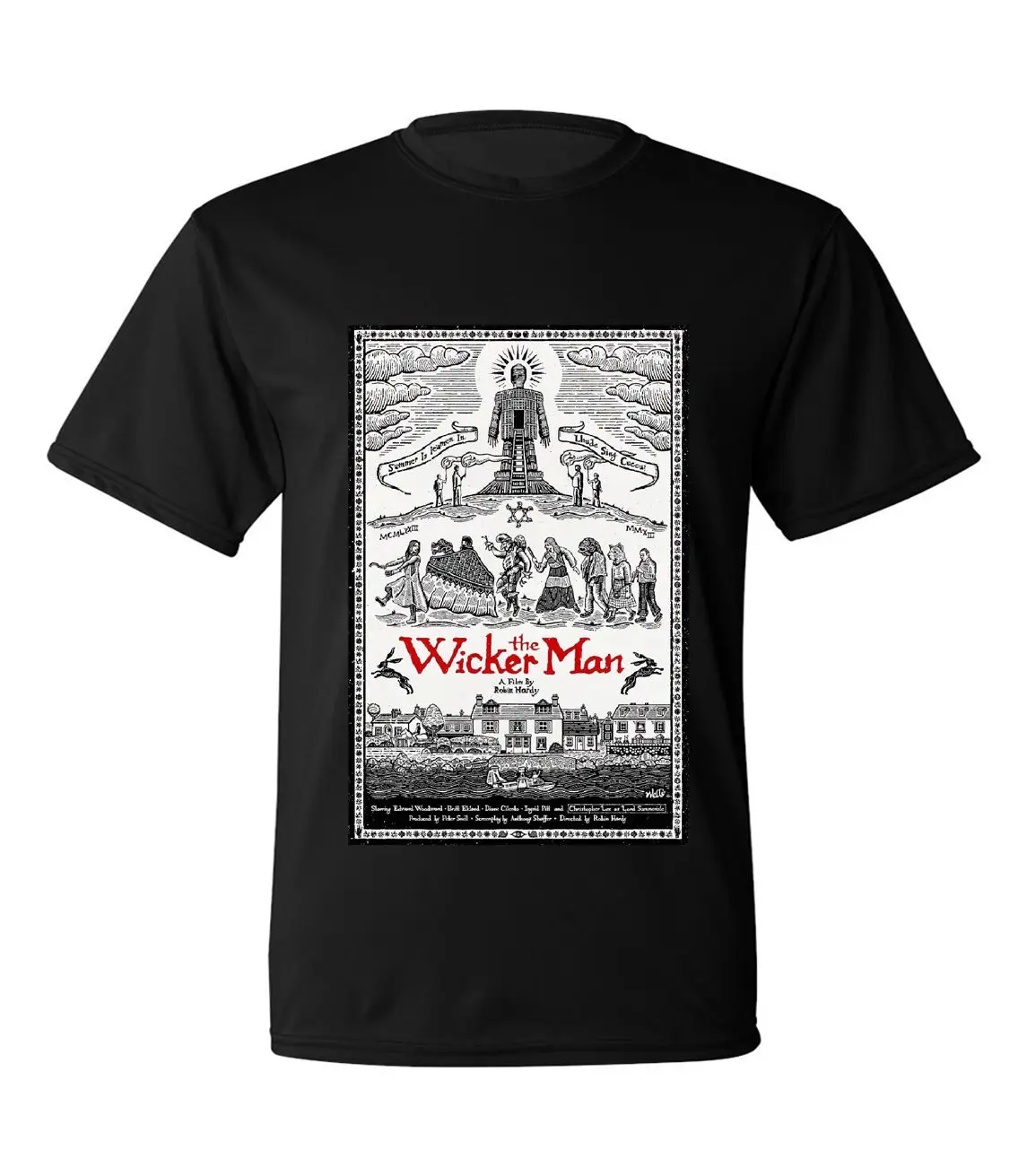 THE WICKER MAN 70s CULT HORROR MOVIE RETRO VINTAGE HIPSTER UNISEX T SHIRT Brand Cotton Men Clothing Male Slim Fit T-Shirt | Мужская