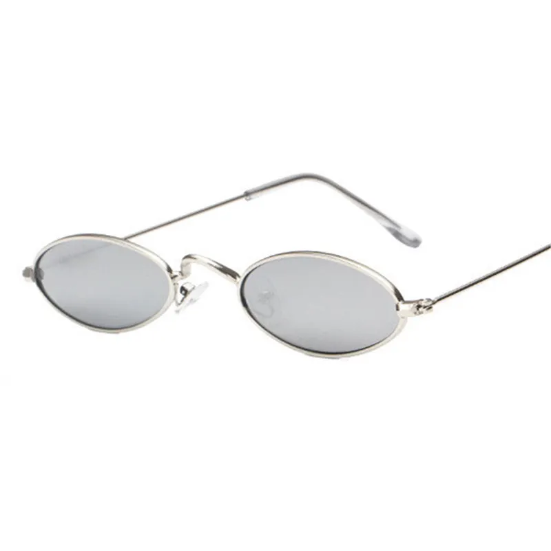 Oulylan классические Овальные Солнцезащитные очки, женские брендовые красные солнцезащитные очки с металлической оправой, мужские маленькие круглые солнцезащитные очки UV400, винтажные женские очки - Цвет линз: C6