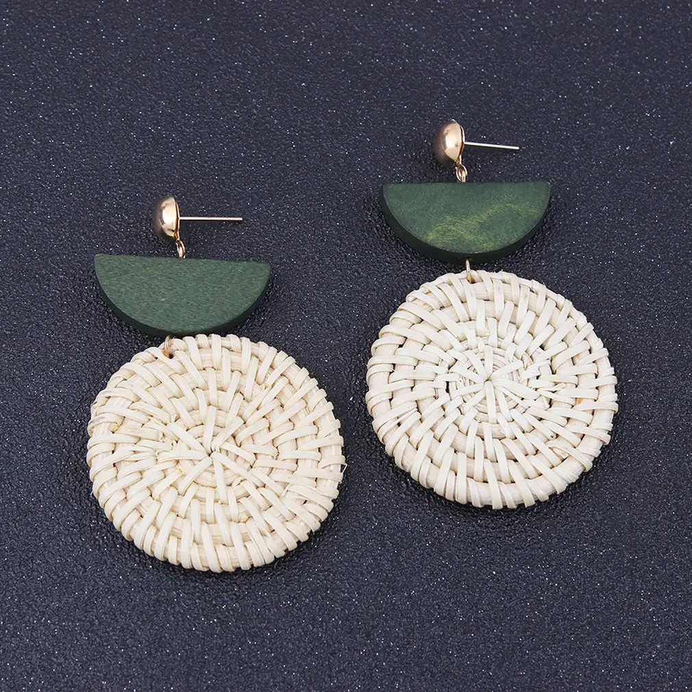 

Vintage Rattan Style Women Long Drop Earrings Dangle Earrings for Women Engagement Party Gift Female Jewelry