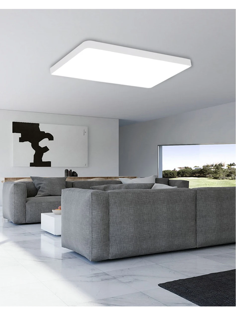 LED Ceiling Light Ultra-thin 5CM LED Mordern Simple Lamp Black White Round Square for Living Room Bedroom Foyer Dinning Room