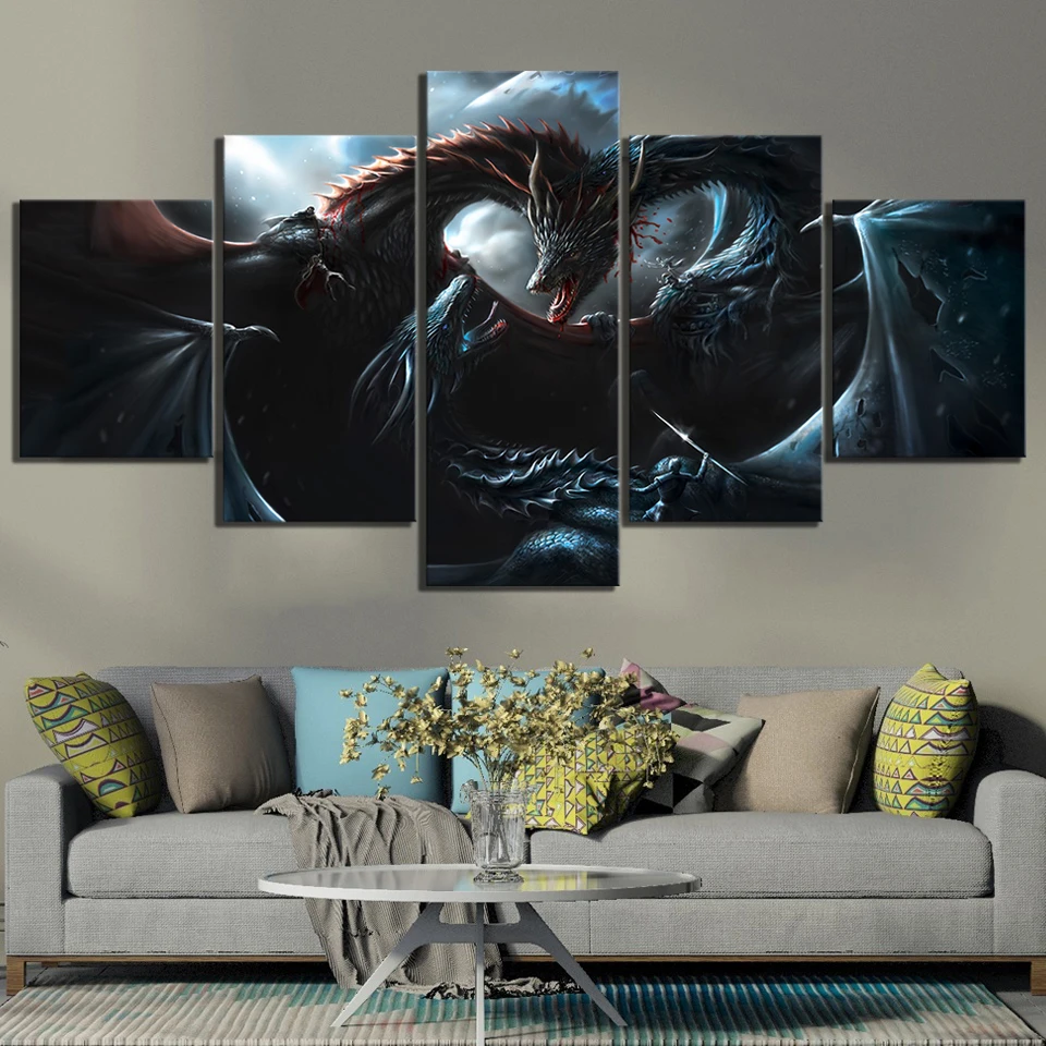 5-Piece-Wall-Art-Dragon-Pictures-Game-of-Thrones-8-Movie-Poster-Paintings-A-Song-of (1)