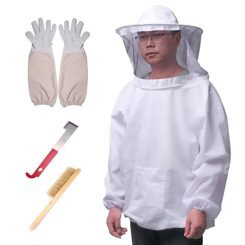 Горячая Профессиональная защита от пчел куртка костюм пчелы, насекомые Кормовые принадлежности сохраняя оборудование для пчеловодов