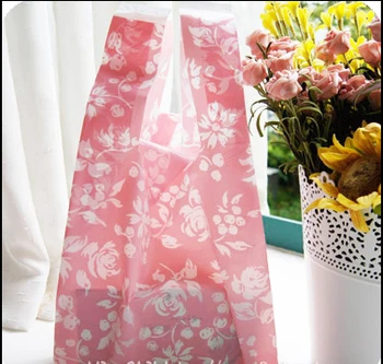 

Pink flowers packaging bag * baking tool 18*35*6cm 100 pieces/lot