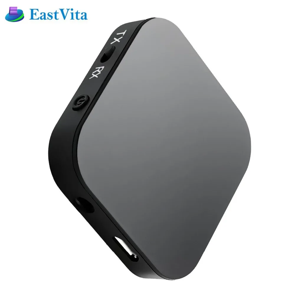 

EastVita Audio Adapter Bluetooth 4.1 Transmitter Receiver APT-X Low Latency 2 Devices for Home Car Sound Headphones TV r28