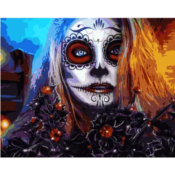 

Painting By Numbers DIY Dropshipping 40x50 50x65cm Terrorist evil ugly woman Figure Canvas Wedding Decoration Art picture Gift
