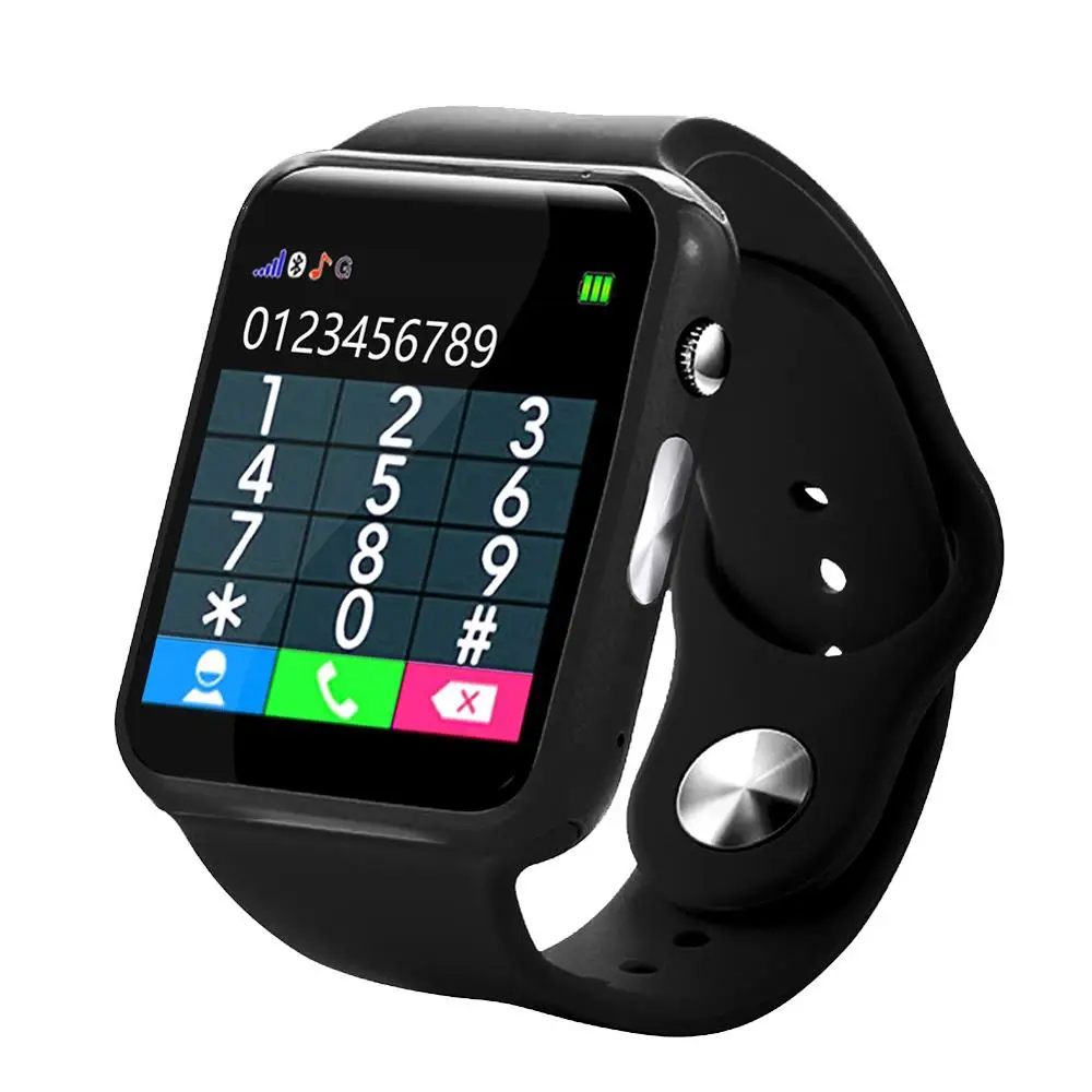 Умные часы для детей, часы-телефон, водонепроницаемые Bluetooth часы для детей, для мальчиков и девочек, анти-потеря, gps трекер, часы, Android iOS - Цвет: Черный