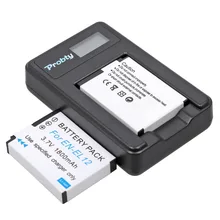 Lot de 2 chargeurs USB LCD pour NIKON Coolpix, pour modèles AW100, AW110, AW120, S9900, S9700, S9500, S9300, S9200, S8200, S6300, P330