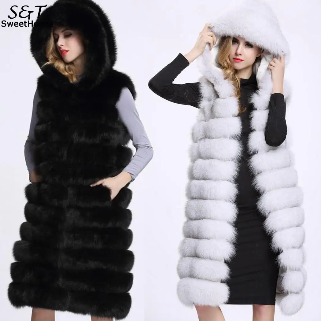 FANALA Fur Coat Teddy Coat Woman Abrigo Mujer Long Fur Vest Slim Faux Fox Fur Vest Coat Waistcoat Women Casaco Feminino FANALA Fur Coat Teddy Coat Woman Abrigo Mujer Long Fur Vest Slim Faux Fox Fur Vest Coat Waistcoat Women Casaco Feminino