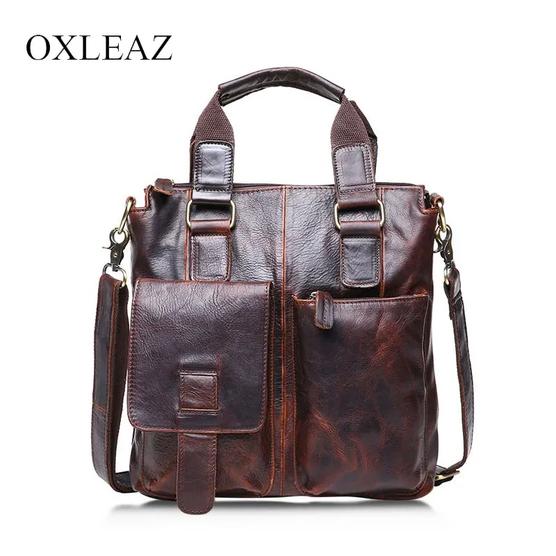 

OXLEAZ Brand Male Genuine Crazy Horse Leather Small Handbag Vintage Cowhide Men Messenger Shoulder Bag Crossbody Bags for Man