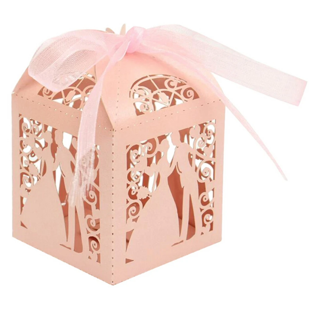 10 шт. коробка для конфет с лазерной огранкой свадебные коробки для жениха и невесты Вечерние принадлежности Свадебные сувениры и подарки украшения для свадебной вечеринки