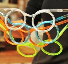 Funny Soft Glasses Shaped Straw